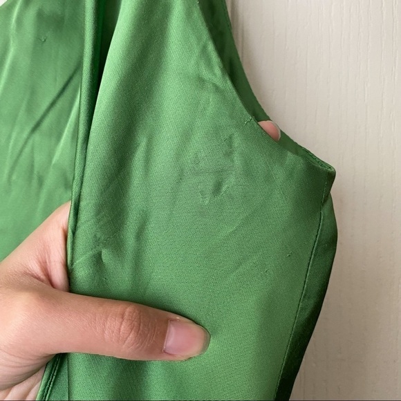 Cult Gaia Dress Dehlila Satin Silky Slinky Backless Adjustable Tie Fern L NWT - Picture 4 of 10